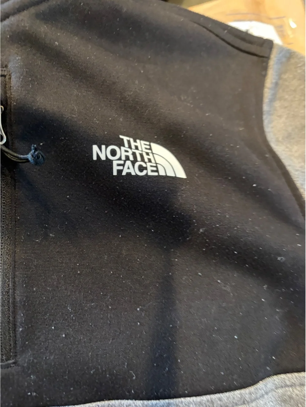 The North Face Men's Fleece Pullover Half-Zip Jacket Gray Black Medium